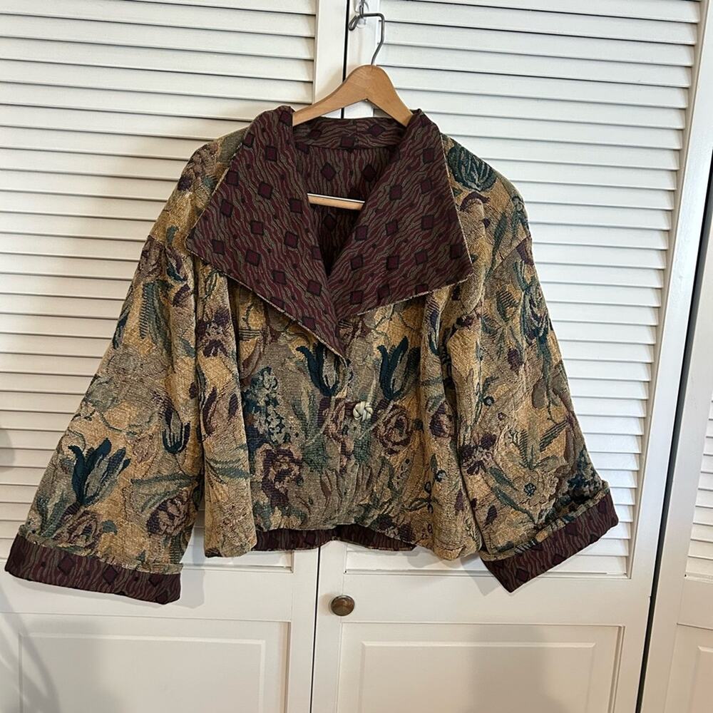 Handmade OOAK Reversible Tapestry Jacket - Picture 4 of 7